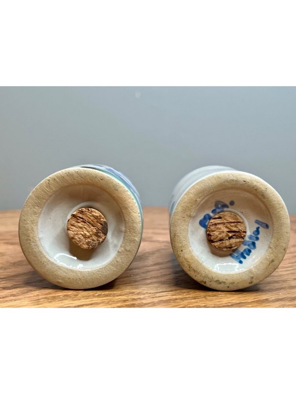 MA Hadley Country Scene Blue Salt and Pepper Shaker Set (3" tall) ; House and H - Picture 6 of 10
